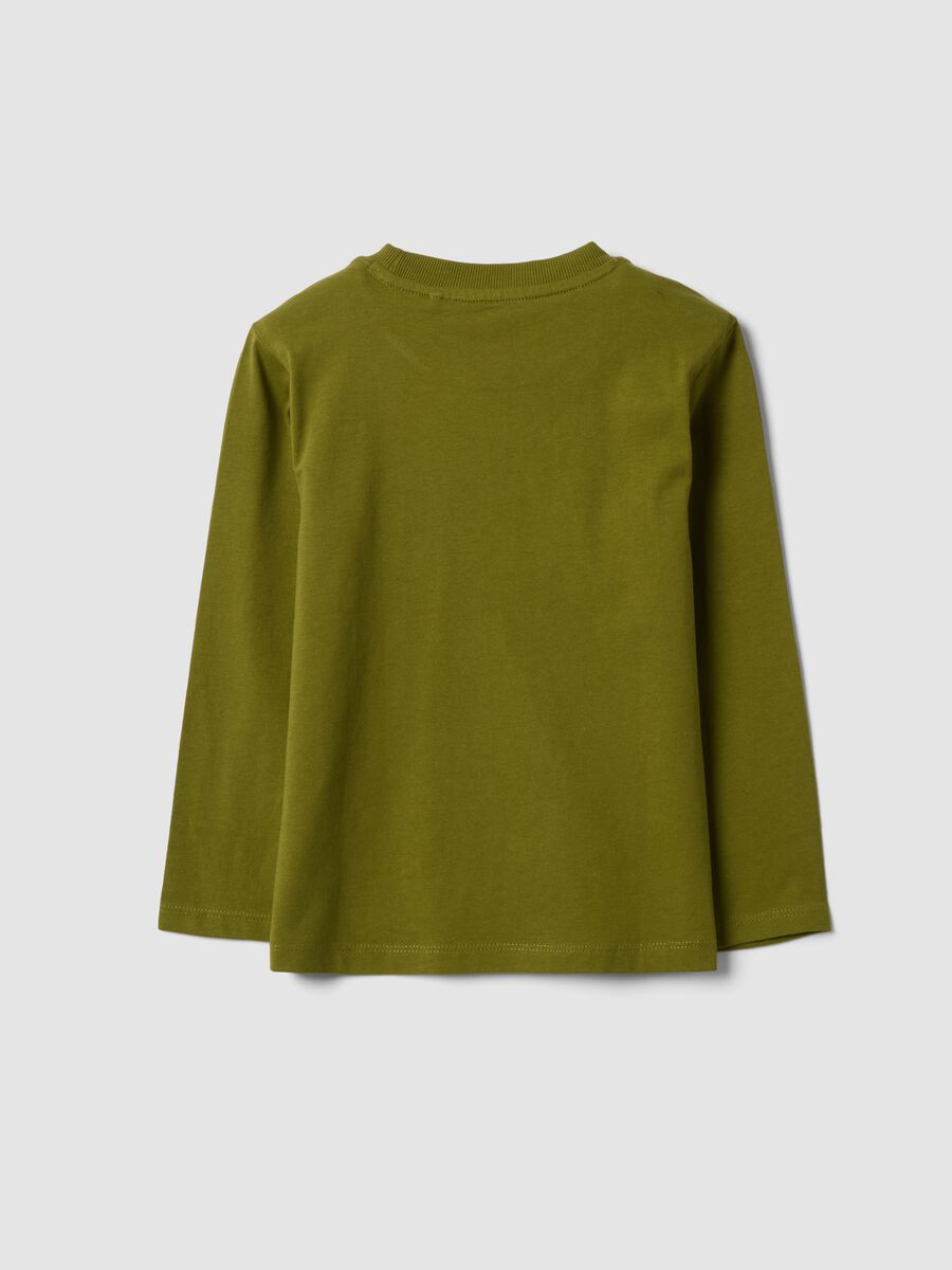 Green long-sleeve organic cotton T-shirt_1