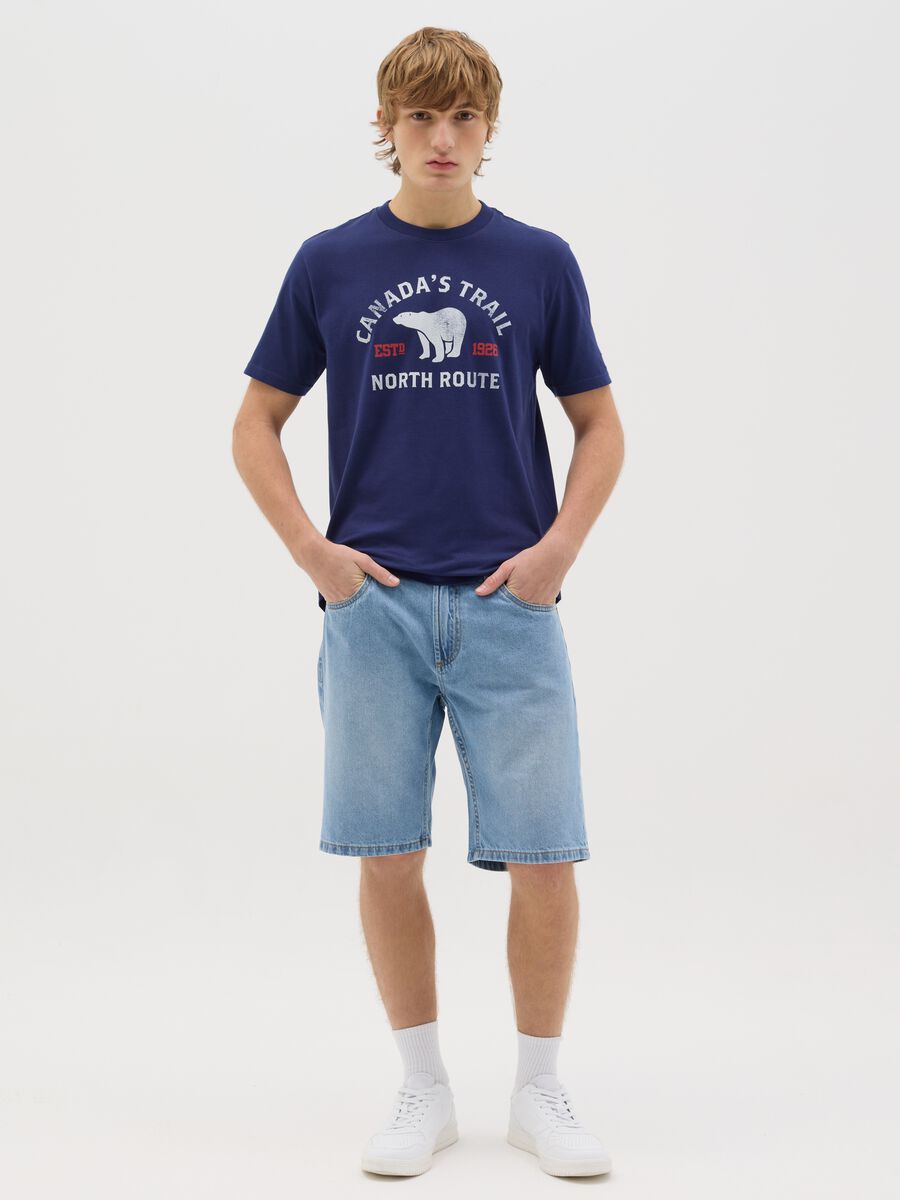 Canada's Trail blue T-shirt with print_1