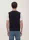 Black viscose-blend waistcoat with deep V-neck, regular fit_2