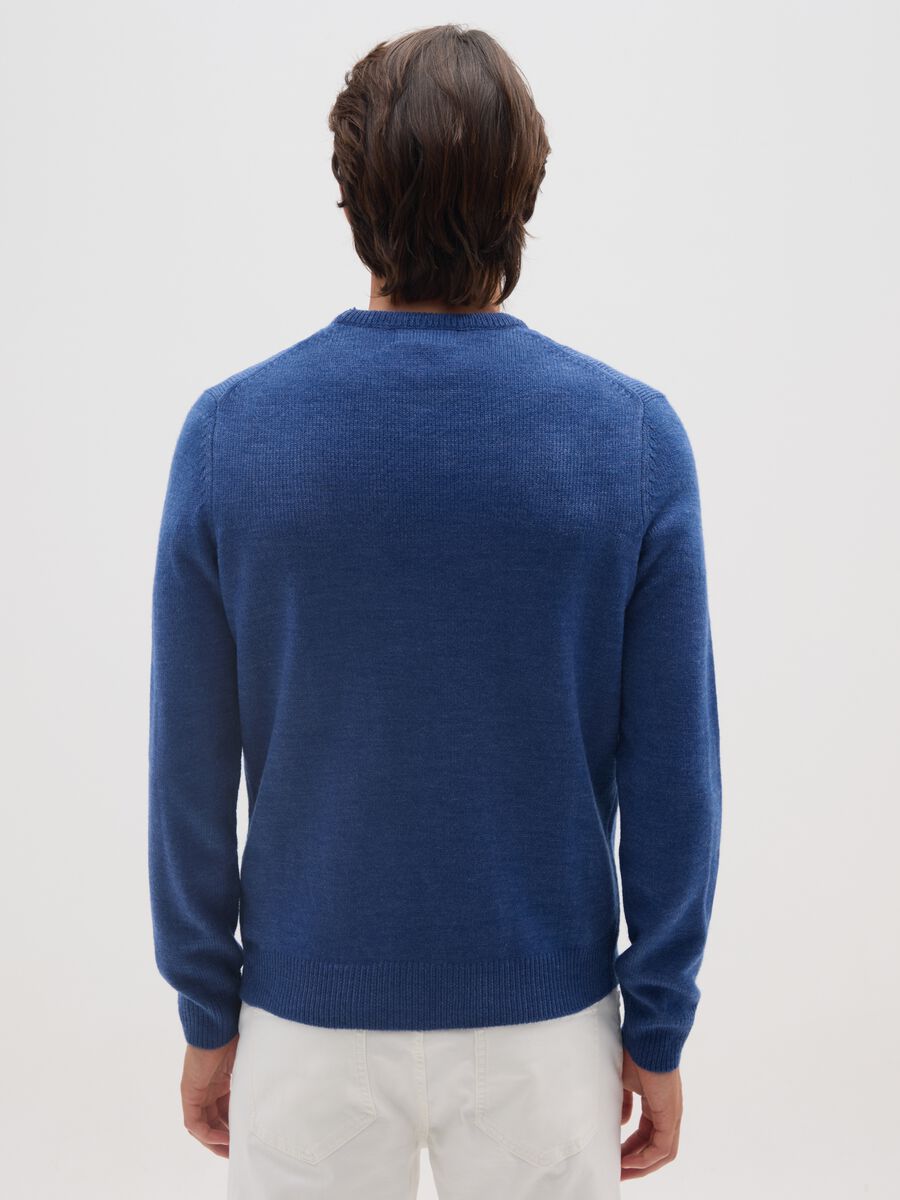 Blue Crew Neck Jumper Regular Fit_2