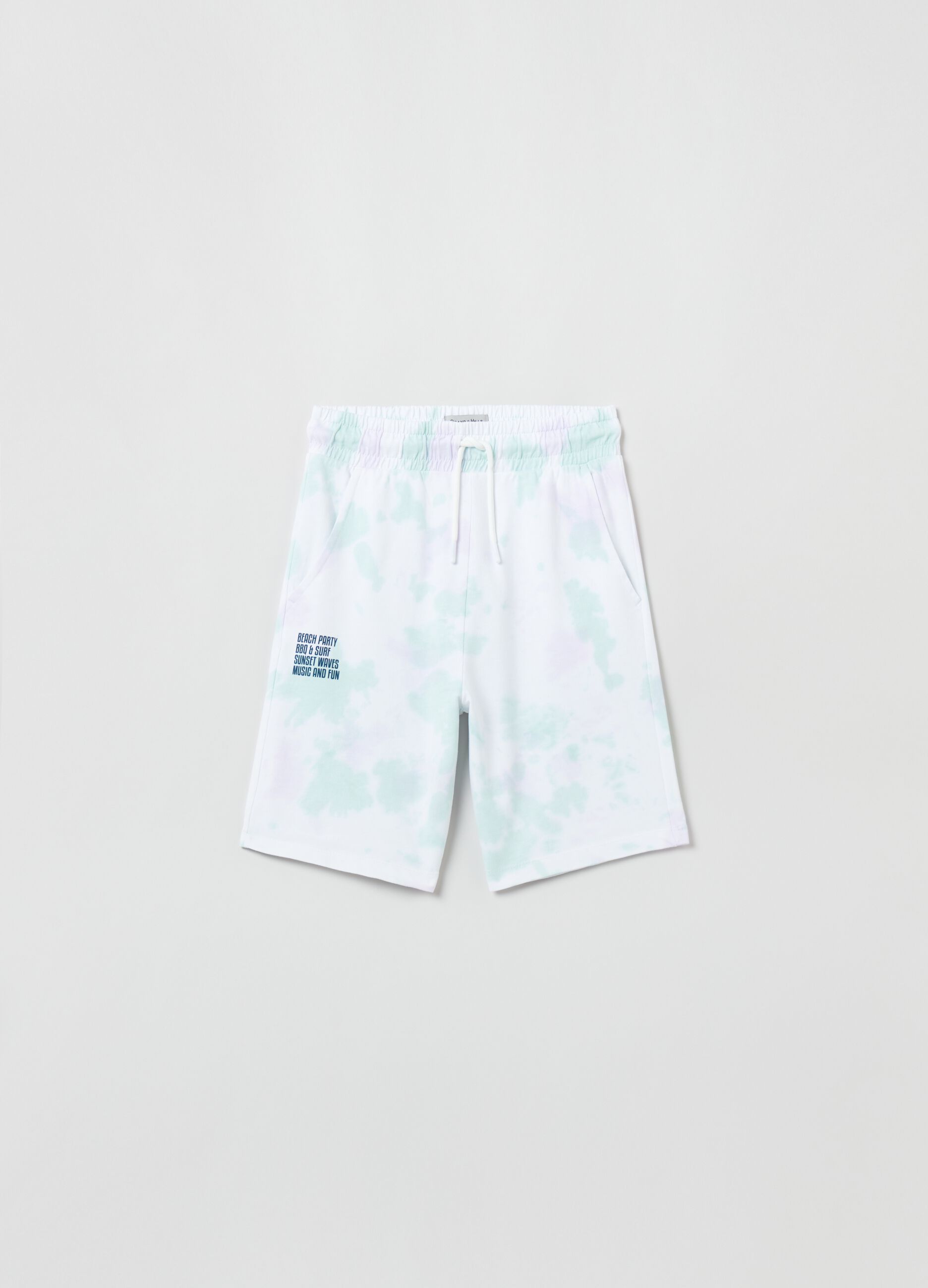 Bermuda jogger Tie Dye con stampa_0