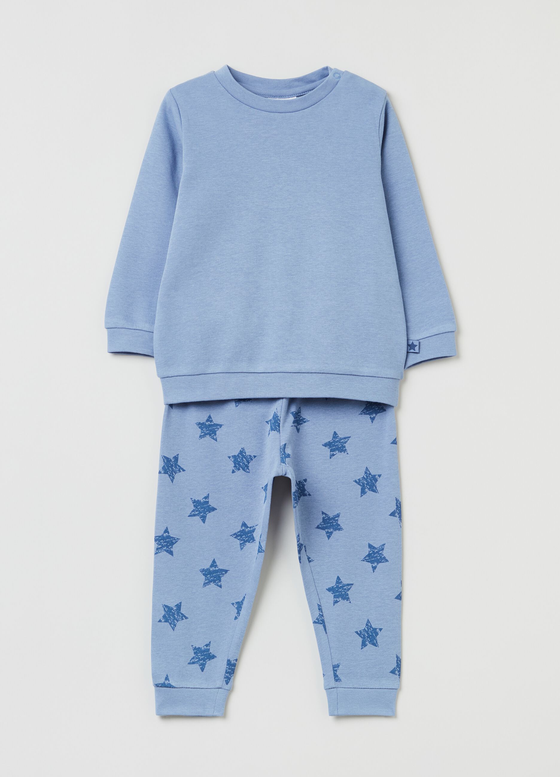 Cotton pyjamas with stars print