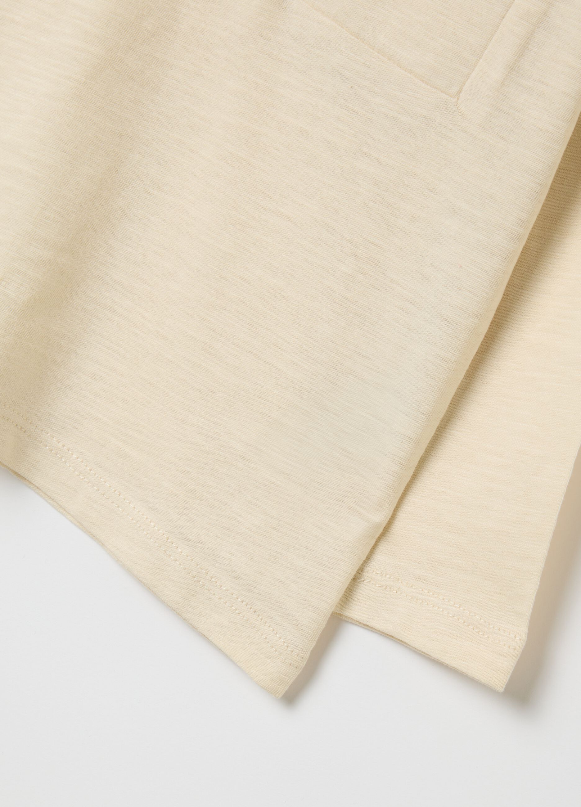 Children's beige pure cotton sweater