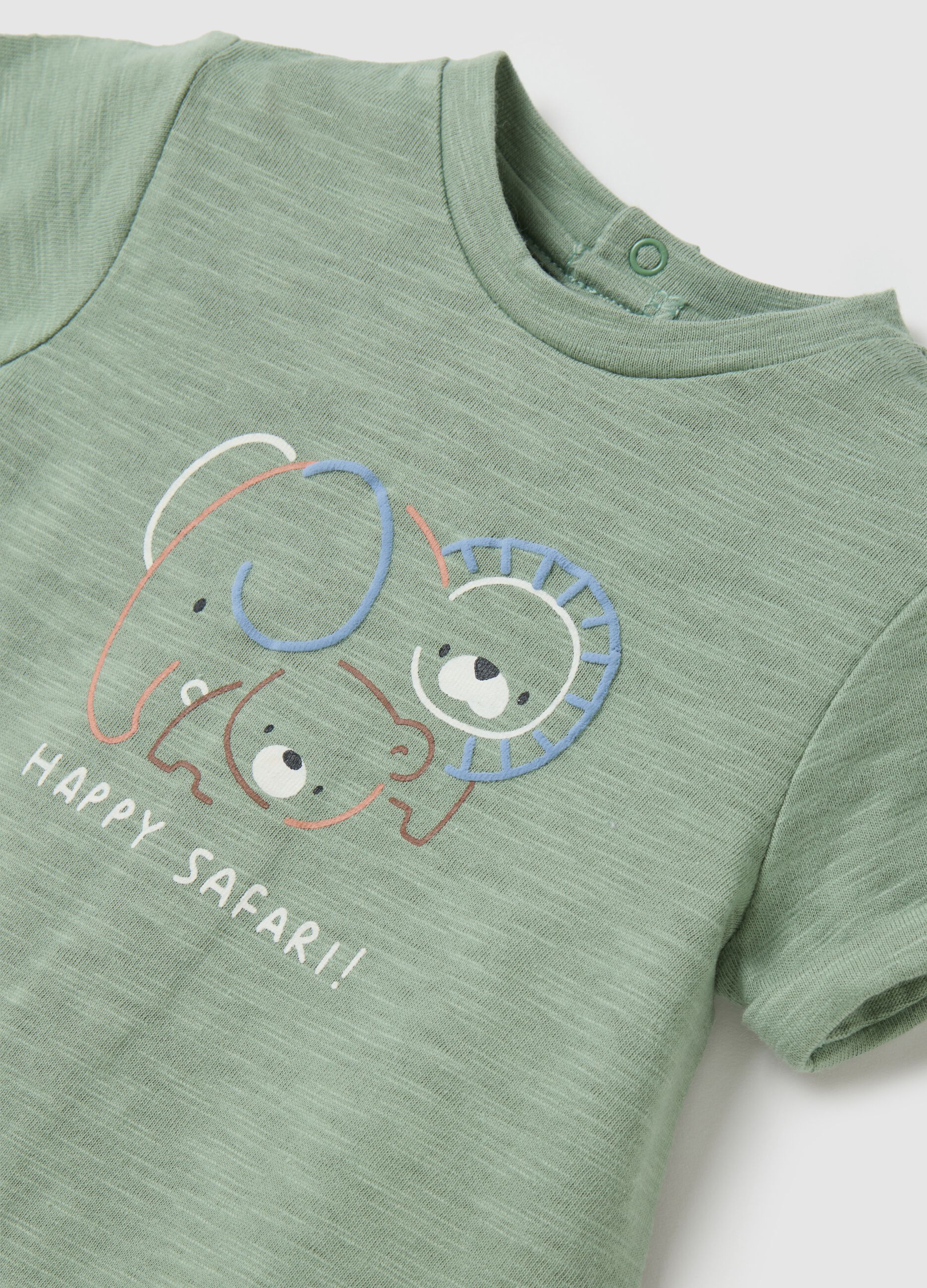 Tutina da neonato unisex in puro cotone verde