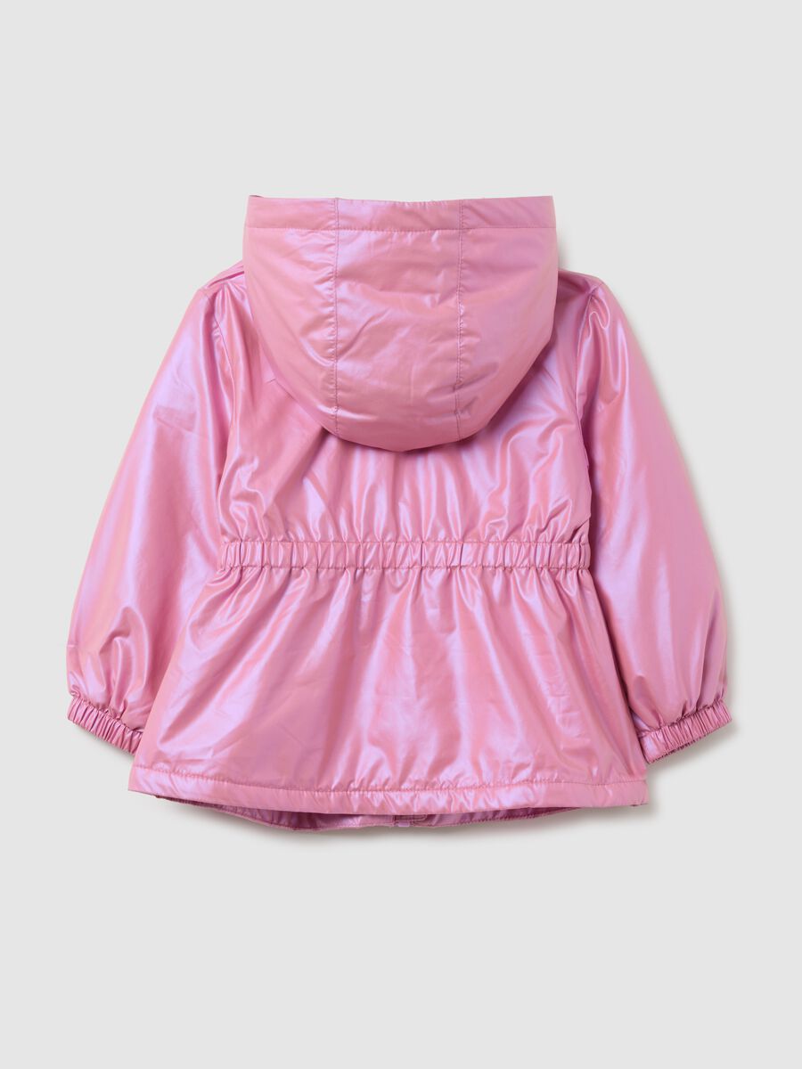 Girls' Pink Regular Fit Jacket_1