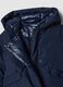 Navy padded hooded jacket, regular fit_1