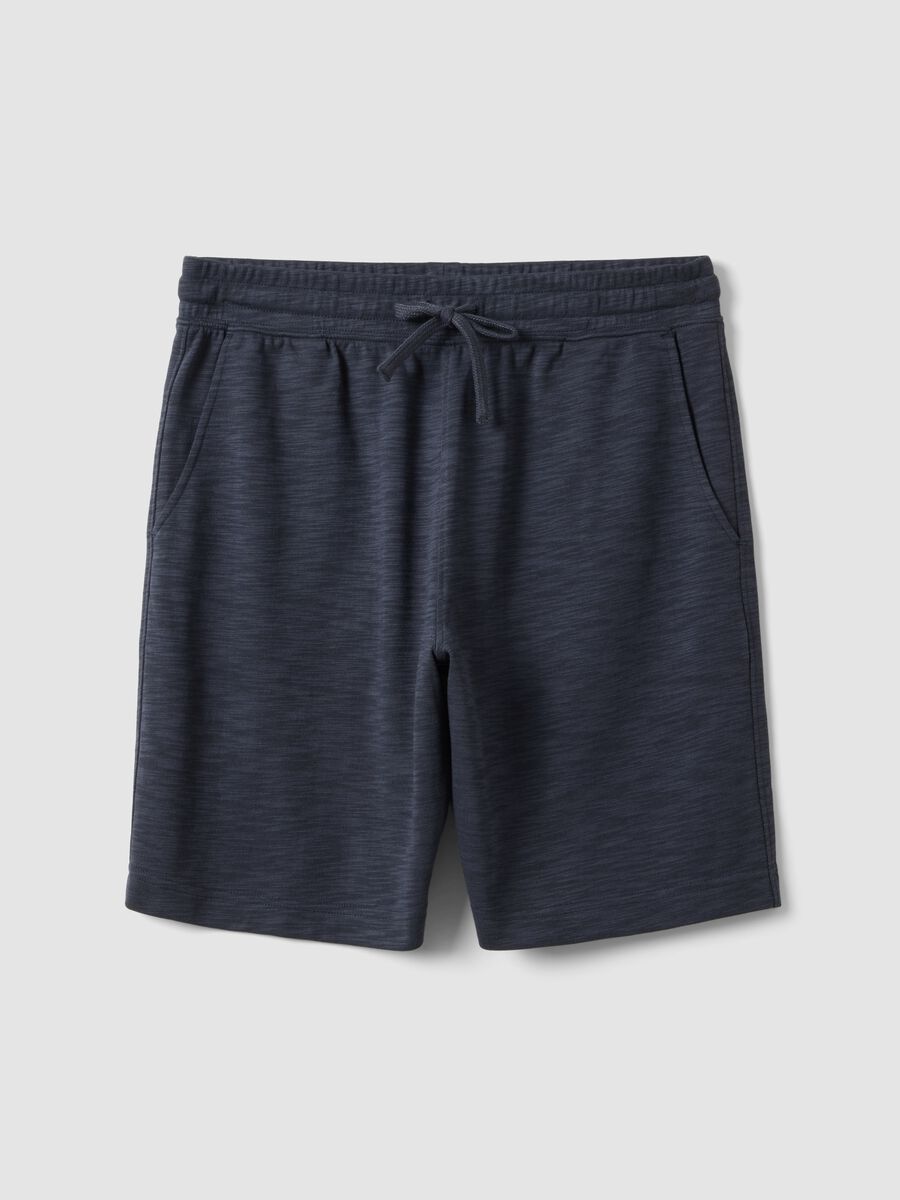 Grey cotton-blend pyjama shorts, regular fit_0