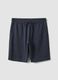 Grey cotton-blend pyjama shorts, regular fit_0