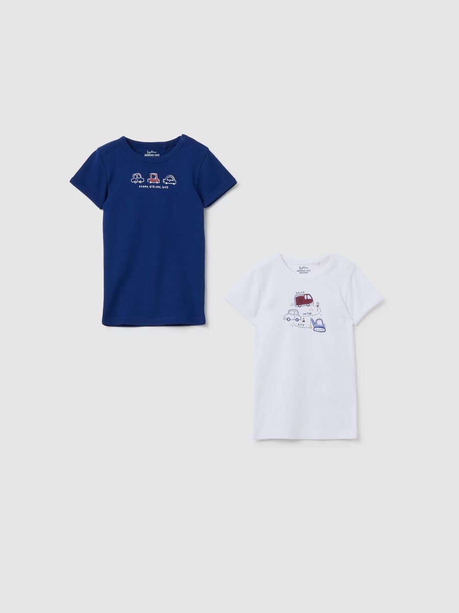 Children's regular fit multicolour pure cotton t-shirt twin pack_0