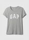 T-shirt grigio chiaro in puro cotone con logo GAP_3