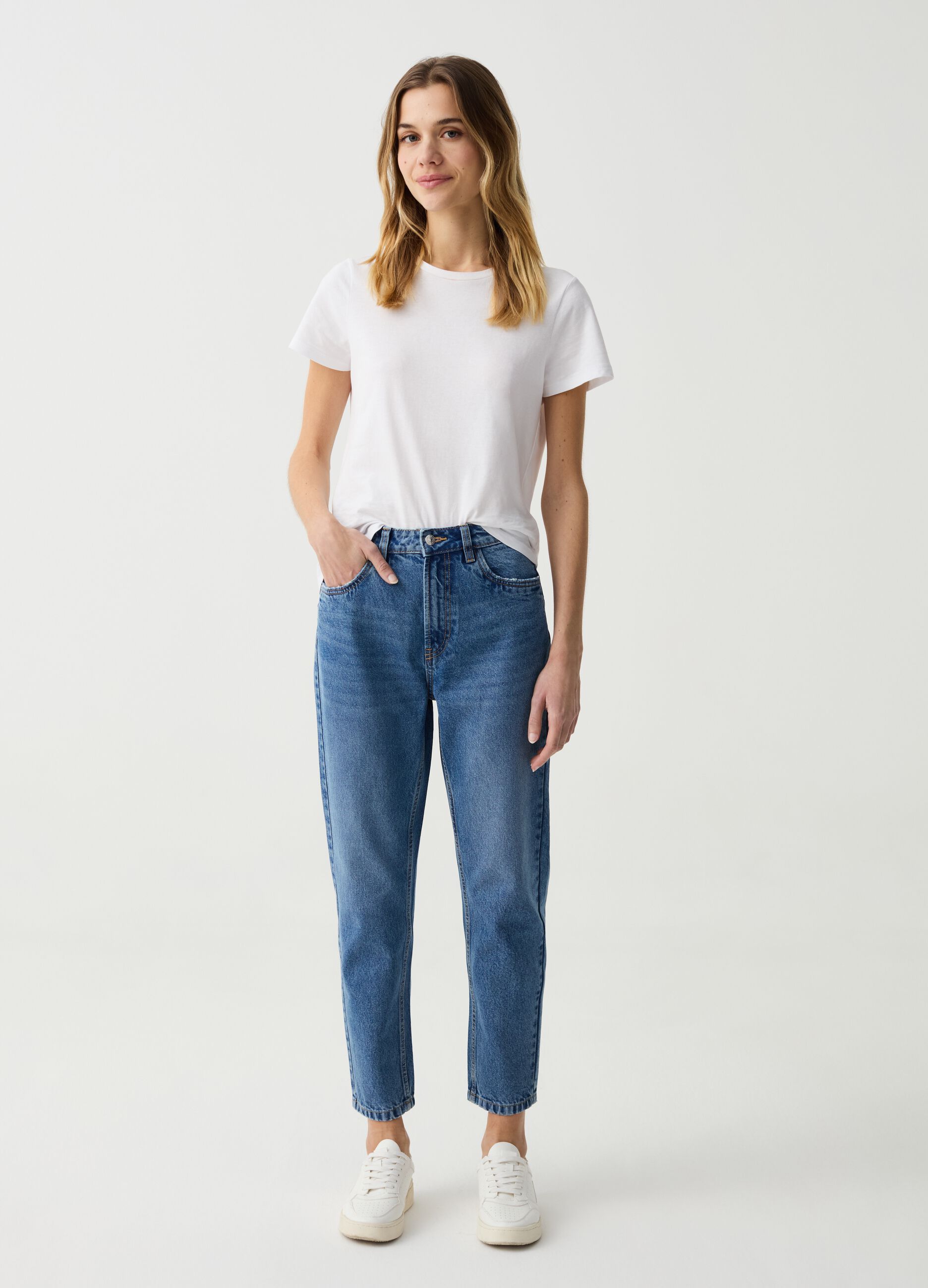 Jeans a Vita Alta da Donna OVS
