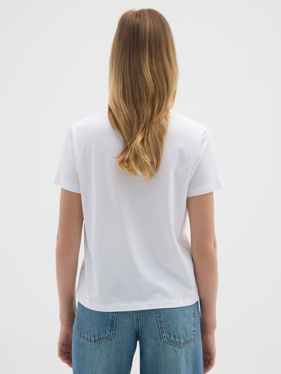 T-shirt bianca in puro cotone con stampa Hard Rock Cafe_2