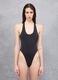 Cross Back Cut Out Swimsuit Black_0