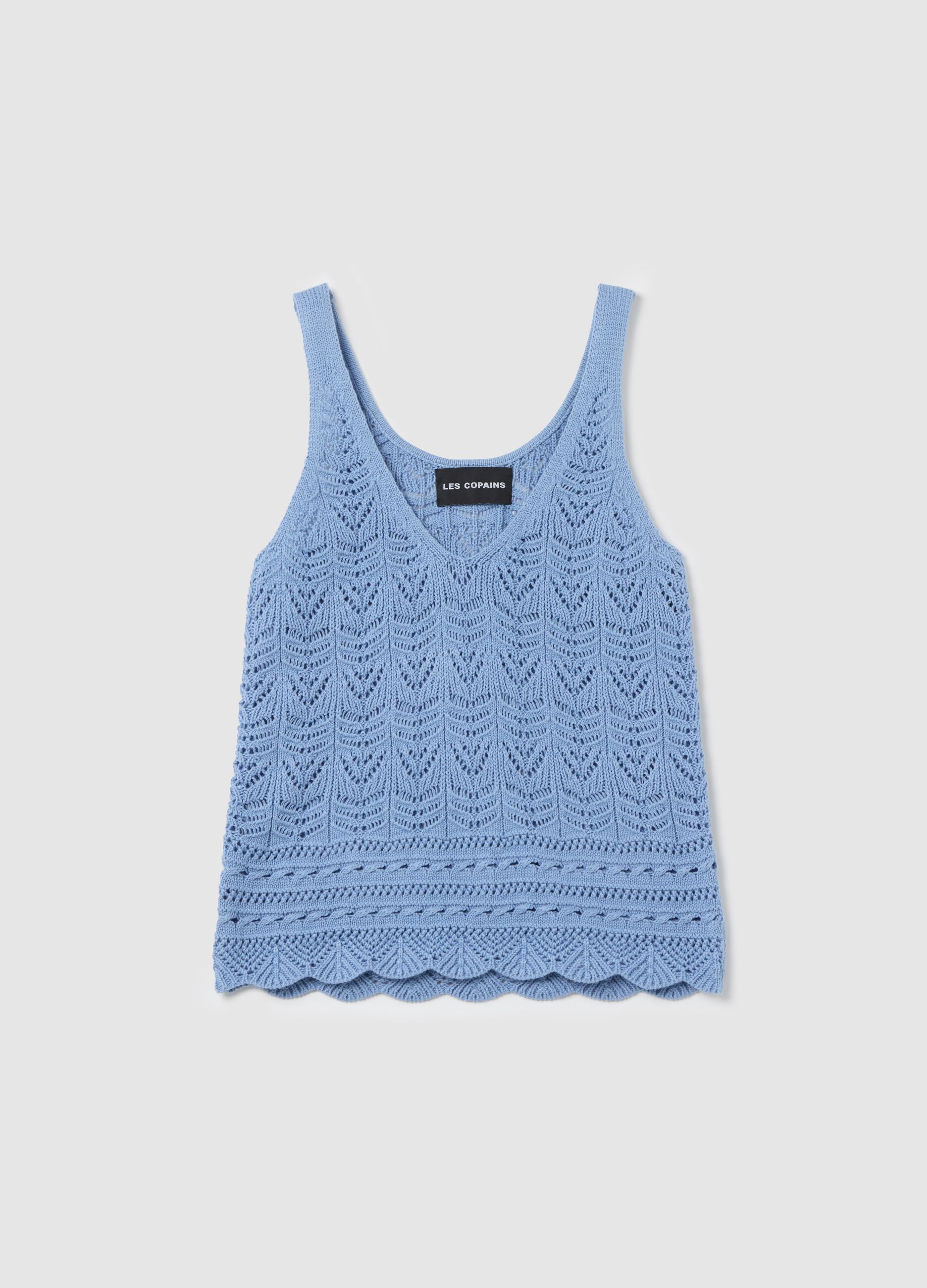 Tank top crochet scollo a V