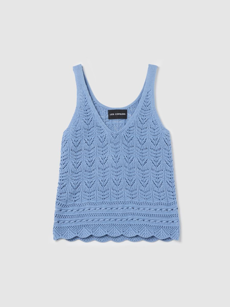 Crochet tank top with V neck_4