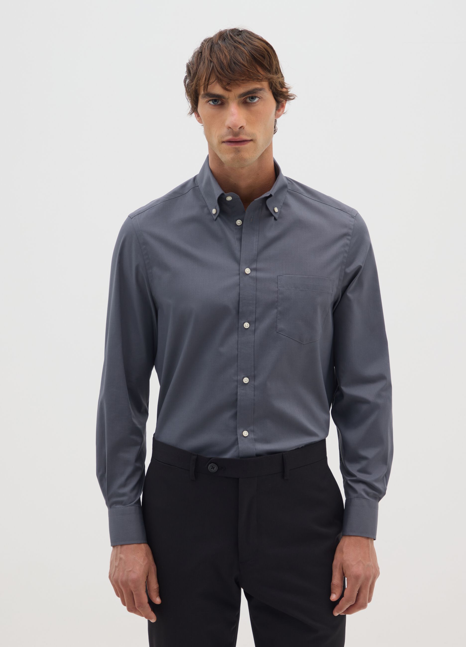 Regular Fit Blue Shirt