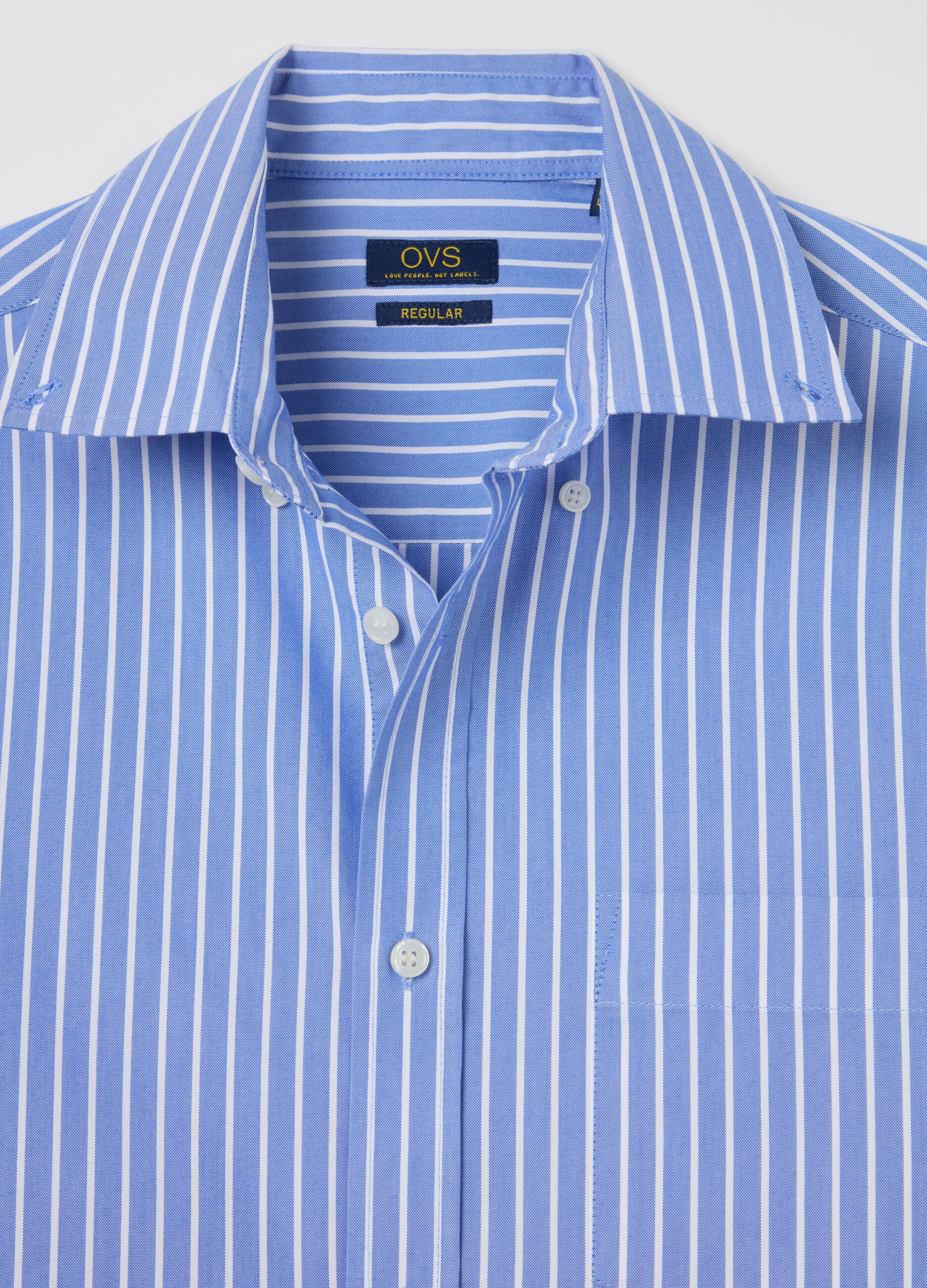 Easy-iron button-down shirt with stripes