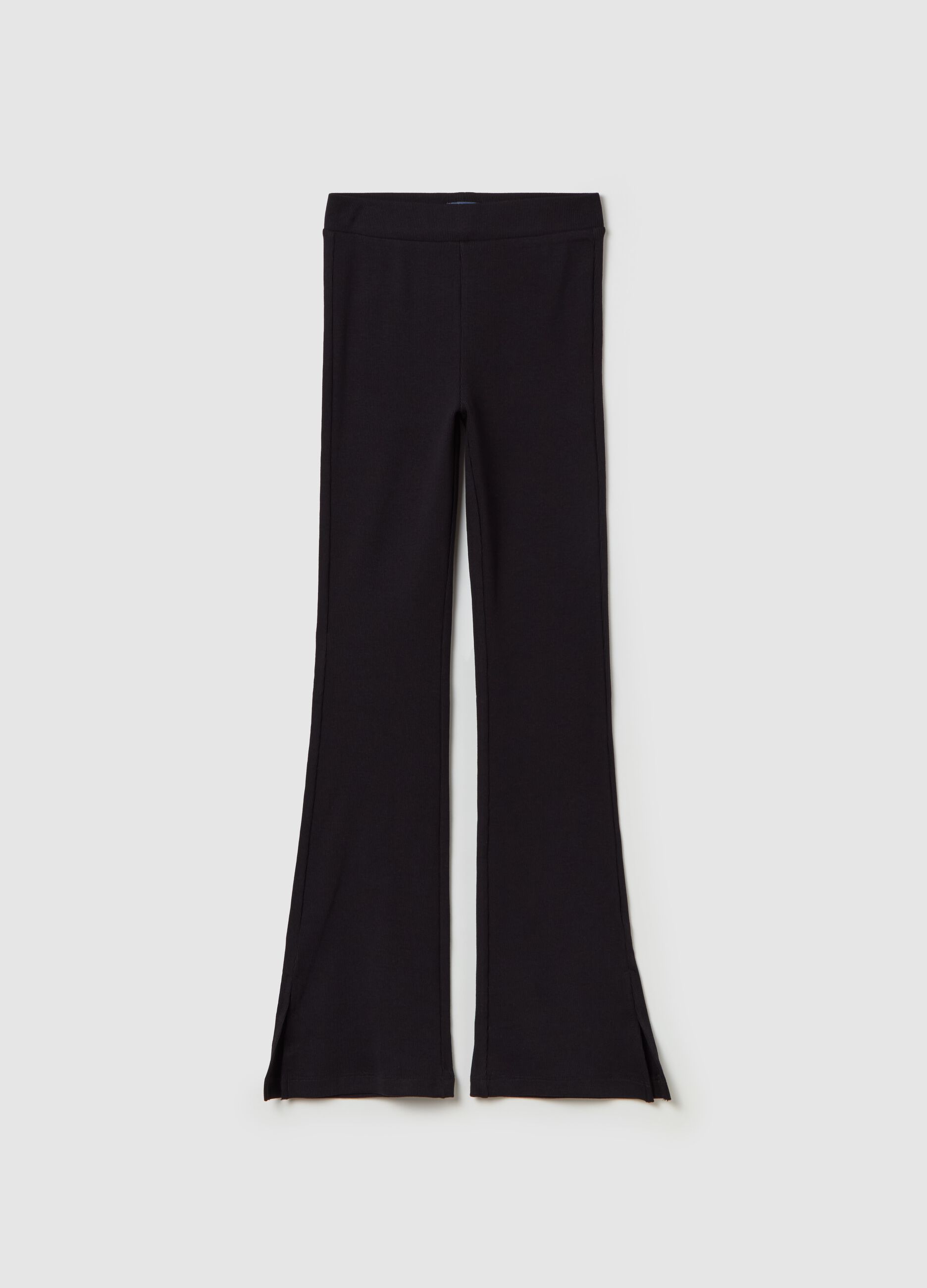 Leggings flare fit in cotone stretch
