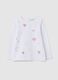 Girls' white cotton top regular fit_0