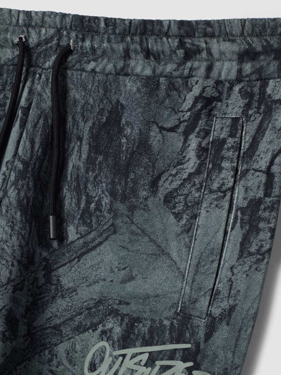 Pantaloni jogger grigi in misto cotone comfort fit_2