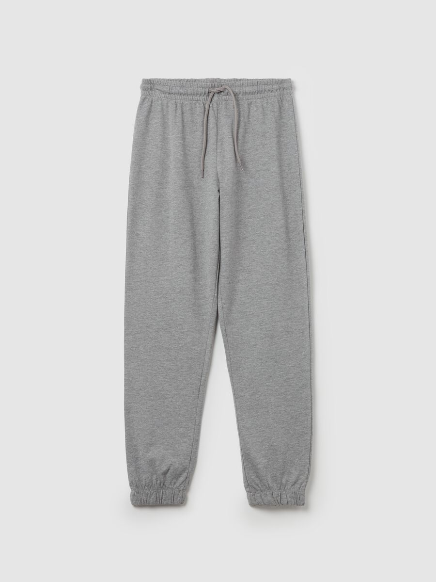Plush joggers with drawstring_4