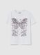 T-shirt with flowers and butterflies print_4
