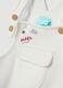 White pure cotton set with Mickey Mouse dungarees and top_3