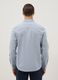 Regular fit blue shirt in linen and cotton blend_3