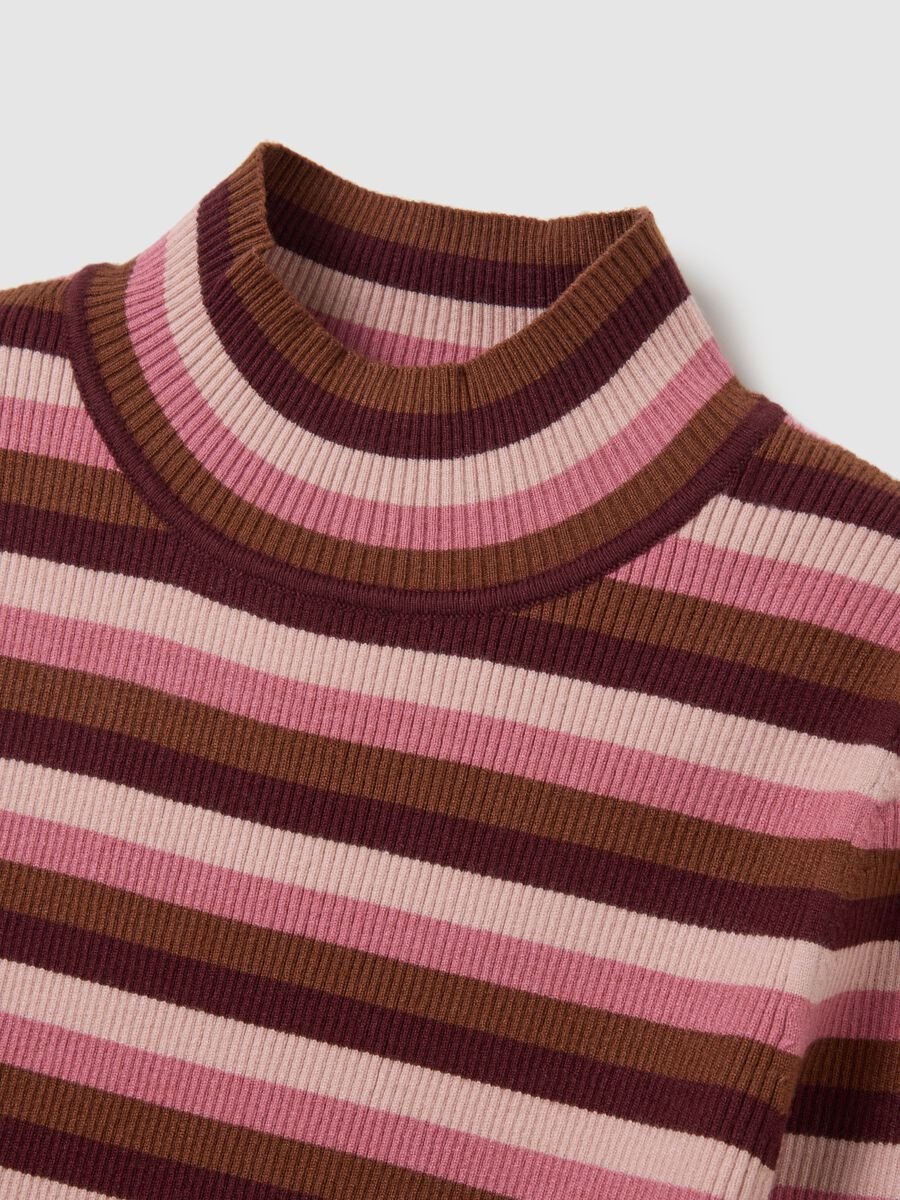 Multicolour striped fitted sweater_5
