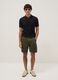 Green pure cotton regular-fit cargo shorts_0