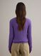 Purple pure cotton regular fit pullover with cable knit_3