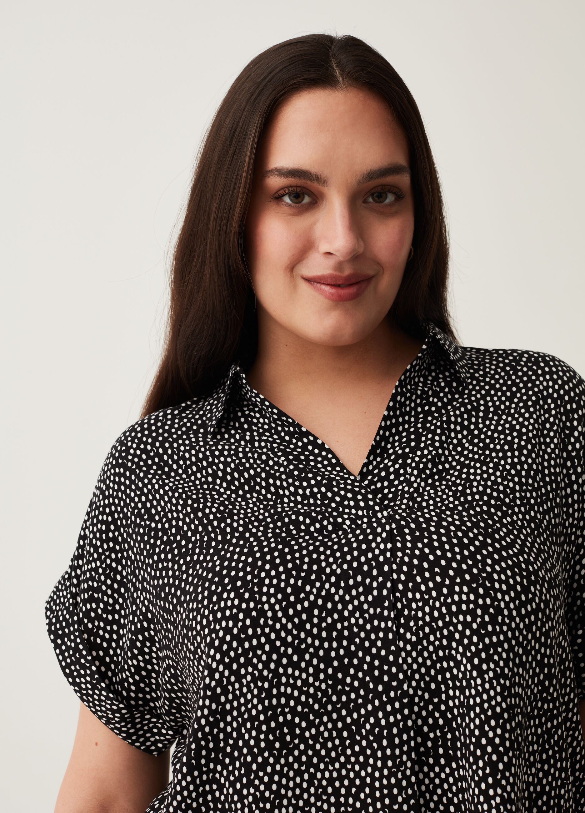 Blusa in viscosa fantasia Curvy_1