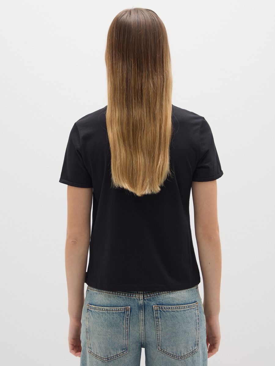 Black pure cotton t-shirt regular fit_2