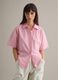 Oversized White and Pink Striped Pure Cotton Shirt_2
