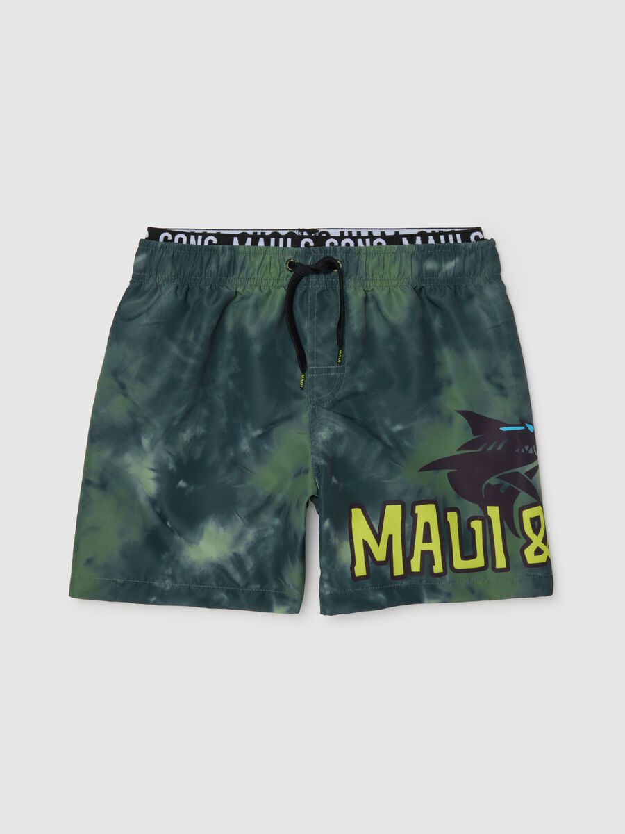 Pantaloncini da ragazzo in tessuto multicolor regular fit_0