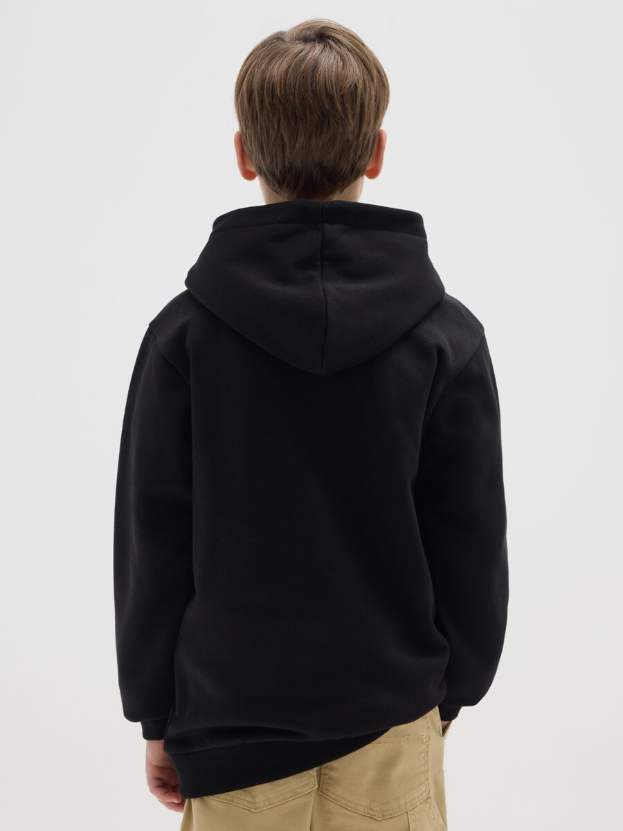 Children's black cotton blend sweatshirt regular fit_1