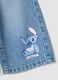Light blue cotton and lyocell blend jeans with Lilo & Stitch print for baby girl_2
