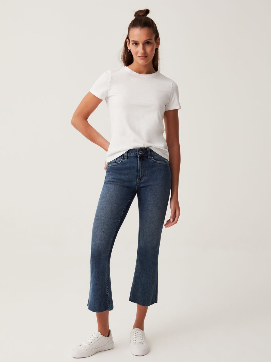 Jeans crop flare fit_0