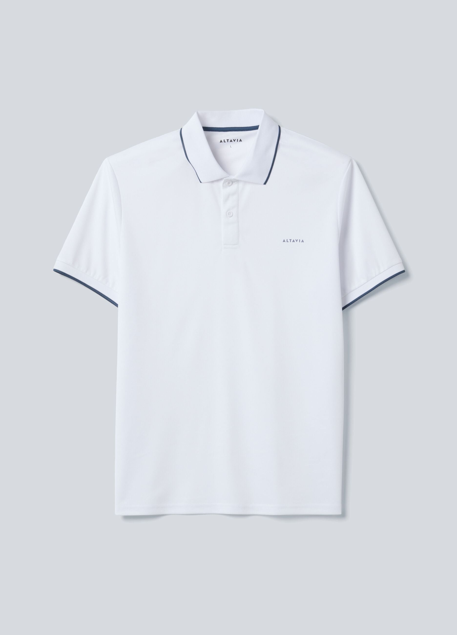 White ALTAVIA COURT sports polo in technical fabric