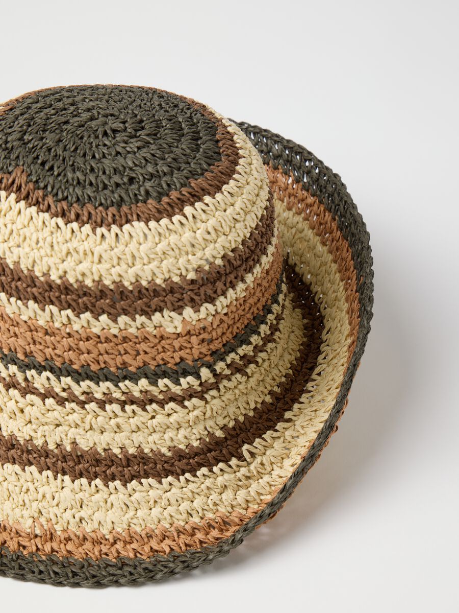 Women's hat in pure multicolour textile paper_2