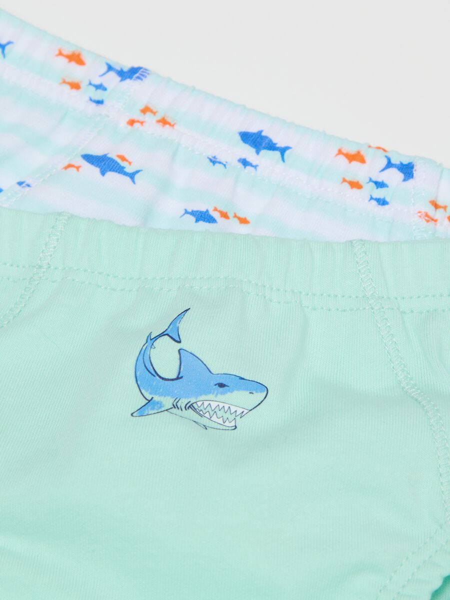 Five-pack cotton briefs with print_3