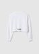 Girls' regular fit pure cotton white sweatshirt with heart_4