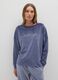 Blue stretch fabric sweatshirt regular fit_0