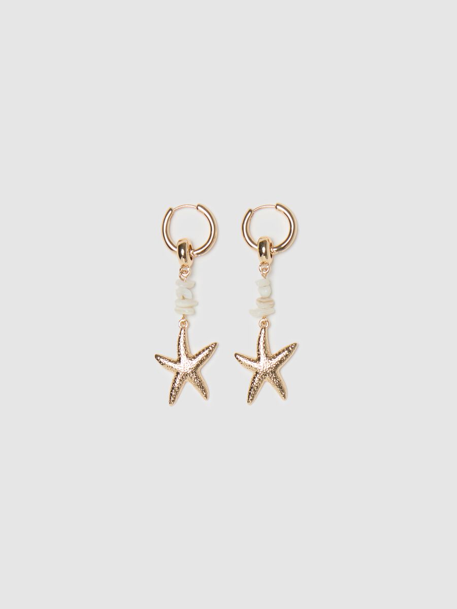 Earrings with shells and starfish_0