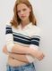 Multicolour striped viscose blend fitted jumper_0