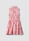 Girls&rsquo; pure cotton pink striped dress_1