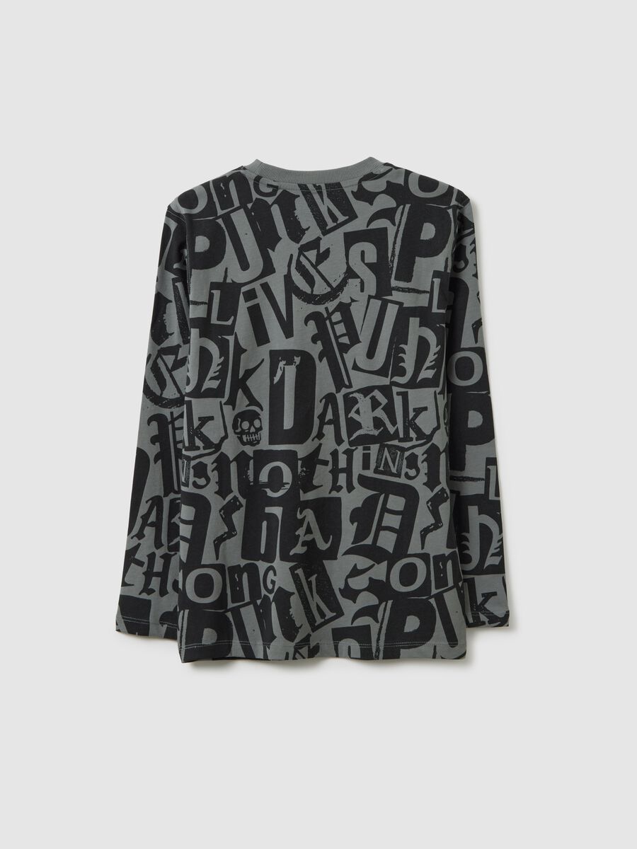 T-shirt grigia da ragazzo in puro cotone regular fit_1