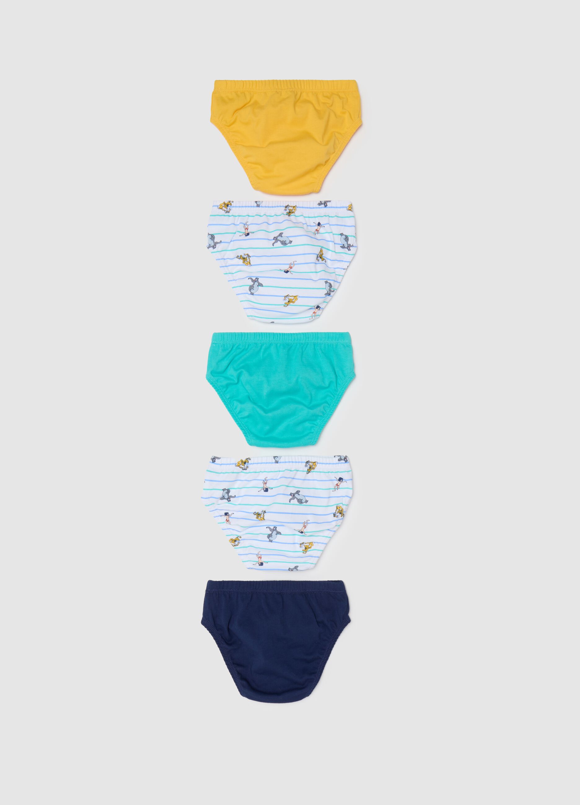 Five-pack The Jungle Book briefs in organic cotton