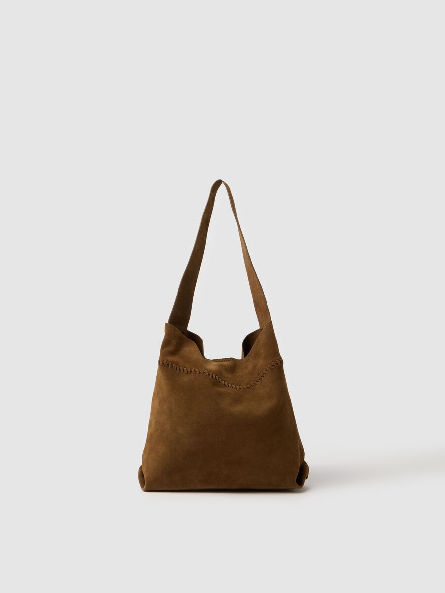 Brown Genuine Leather Shopper Bag_0