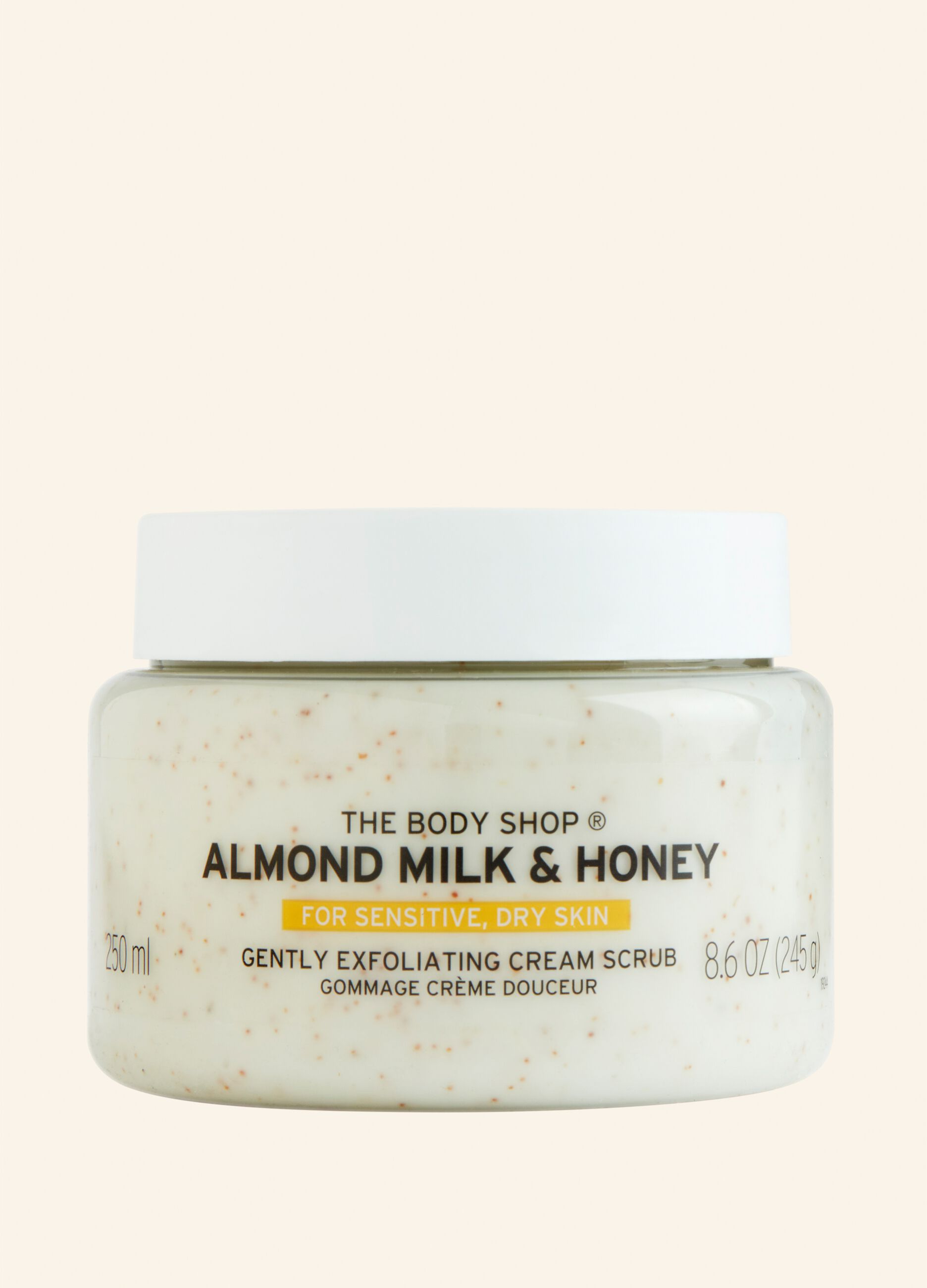 The Body Shop almond milk and honey body scrub 250ml